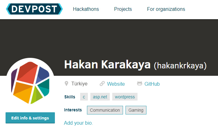 Devpost profil backlink alma.