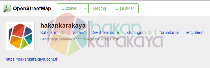 OpenStreetMap profil backlink alma.